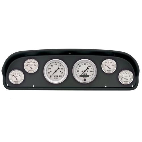 Autometer Direct Fit Dash Kit, (3 3/8" X2, 2 1/16" X4), Ford F100 57-60, Old-Tyme White, Old-Tyme Wh