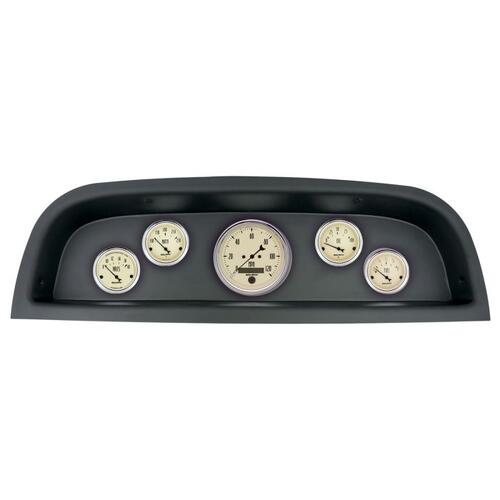 Autometer Direct Fit Dash Kit, (3 3/8" X1, 2 1/16" X4), Chevrolet Truck 60-63, Antique Beige, Antiqu