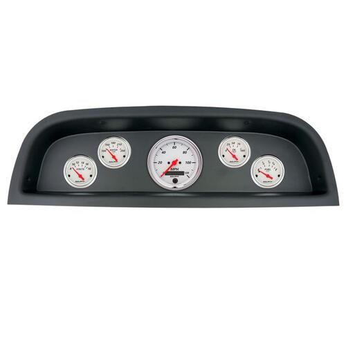Autometer Direct Fit Dash Kit, (3 3/8" X1, 2 1/16" X4), Chevrolet Truck 60-63, Arctic White, Arctic