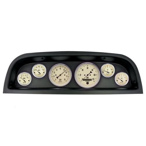 Autometer Direct Fit Dash Kit, (3 3/8" X2, 2 1/16" X4), Chevrolet Truck 60-63, Antique Beige, Antiqu