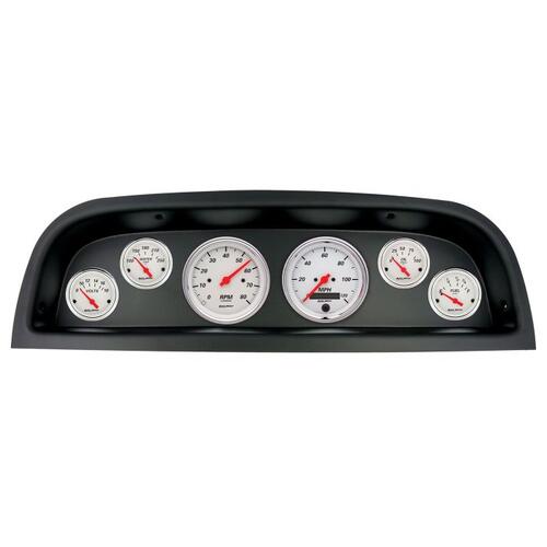 Autometer Direct Fit Dash Kit, (3 3/8" X2, 2 1/16" X4), Chevrolet Truck 60-63, Arctic White, Arctic