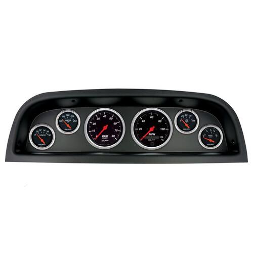 Autometer Direct Fit Dash Kit, (3 3/8" X2, 2 1/16" X4), Chevrolet Truck 60-63, Designer Black, Desig