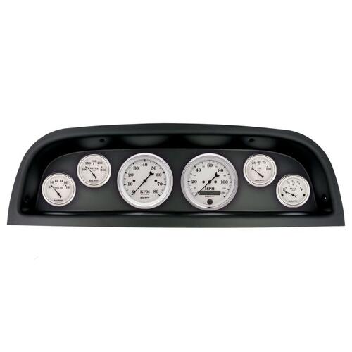 Autometer Direct Fit Dash Kit, (3 3/8" X2, 2 1/16" X4), Chevrolet Truck 60-63, Old-Tyme White, Old-T
