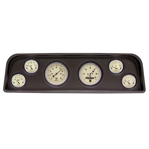 Autometer Direct Fit Dash Kit, (3 3/8" X2, 2 1/16" X4), Gmc Truck C/K/Suburban 60-66, Antique Beige,