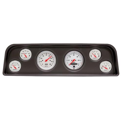 Autometer Direct Fit Dash Kit, (3 3/8" X2, 2 1/16" X4), Gmc Truck C/K/Suburban 60-66, Arctic White,
