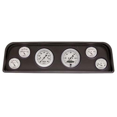Autometer Direct Fit Dash Kit, (3 3/8" X2, 2 1/16" X4), Gmc Truck C/K/Suburban 60-66, Old-Tyme White