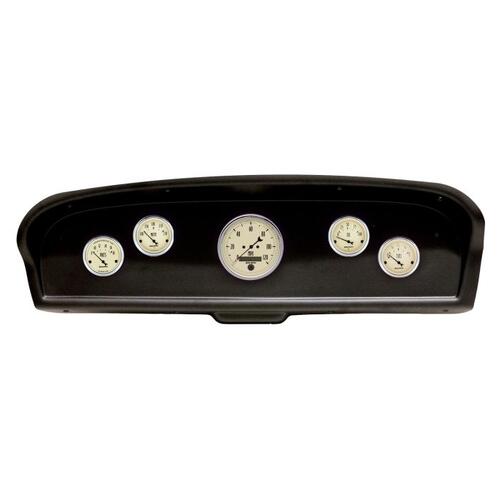 Autometer Direct Fit Dash Kit, (3 3/8" X1, 2 1/16" X4), Ford Truck 61-66, Antique Beige, Antique Bei