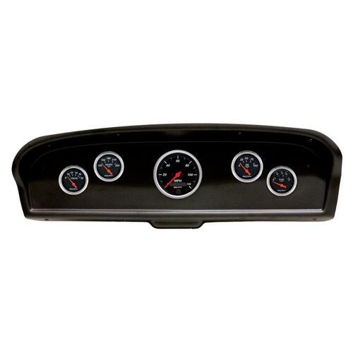 Autometer Direct Fit Dash Kit, (3 3/8" X1, 2 1/16" X4), Ford Truck 61-66, Designer Black, Designer B