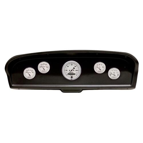 Autometer Direct Fit Dash Kit, (3 3/8" X1, 2 1/16" X4), Ford Truck 61-66, Old-Tyme White, Old-Tyme W