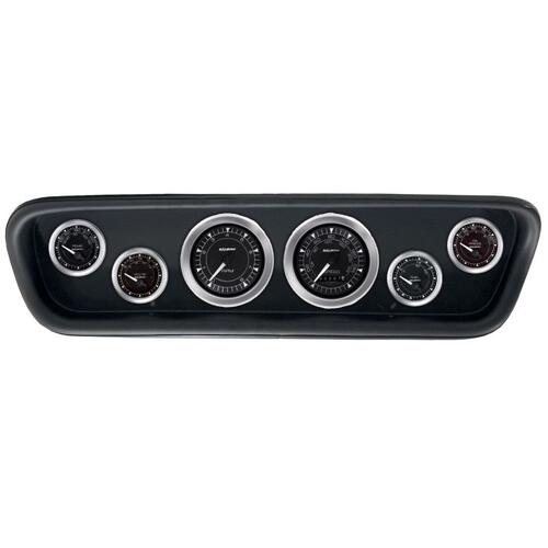 Autometer Direct Fit Dash Kit, (3 3/8" X2, 2 1/16" X4), Ford Mustang 64-65, Chrono, Chrono