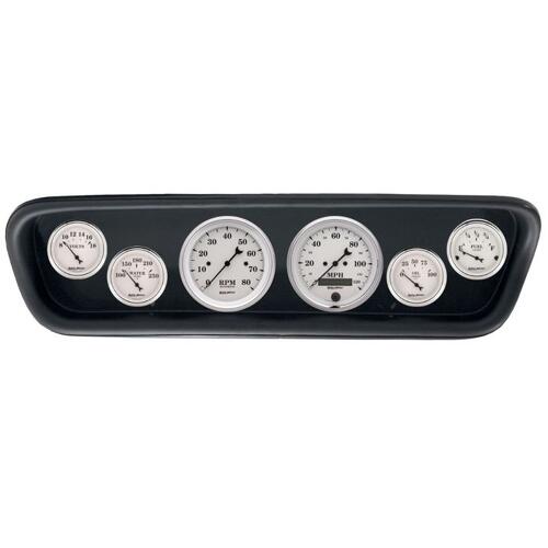 Autometer Direct Fit Dash Kit, (3 3/8" X2, 2 1/16" X4), Ford Mustang 64-65, Old-Tyme White, Old-Tyme