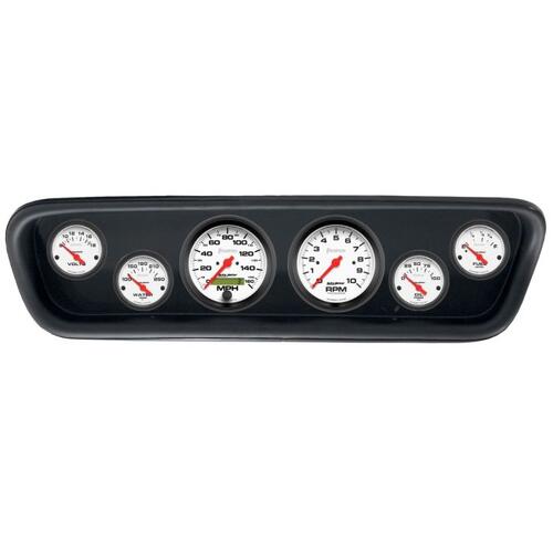 Autometer Direct Fit Dash Kit, (3 3/8" X2, 2 1/16" X4), Ford Mustang 64-65, Phantom, Phantom