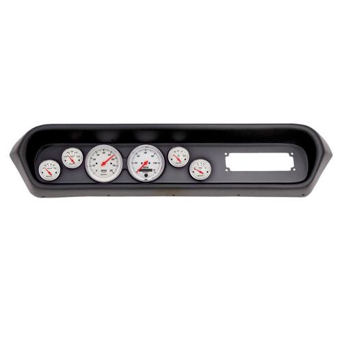 Autometer Direct Fit Dash Kit, (3 3/8" X2, 2 1/16" X4), Pontiac Gto/Lemans 64-65, Arctic White, Arct