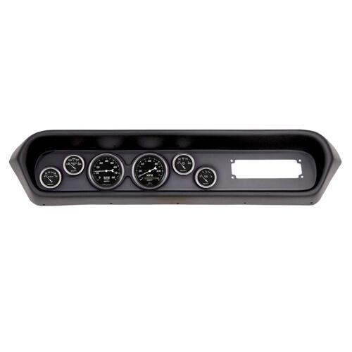 Autometer Direct Fit Dash Kit, (3 3/8" X2, 2 1/16" X4), Pontiac Gto/Lemans 64-65, Old Tyme Black, Ol