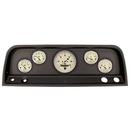 Autometer Direct Fit Dash Kit, (3 3/8" X1, 2 1/16" X4), Chevrolet Truck 64-66, Antique Beige, Antiqu