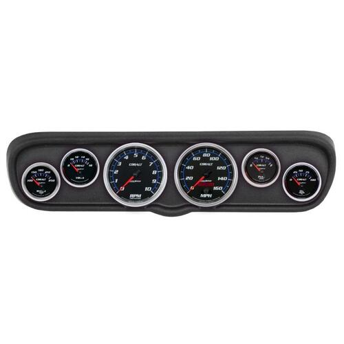 Autometer Direct Fit Dash Kit, (3 3/8" X2, 2 1/16" X4), Ford Mustang 66, Cobalt, Cobalt