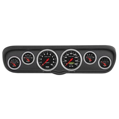 Autometer Direct Fit Dash Kit, (3 3/8" X2, 2 1/16" X4), Ford Mustang 66, Sport-Comp, Sport-Comp