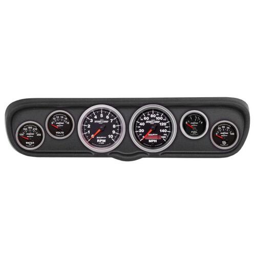 Autometer Direct Fit Dash Kit, (3 3/8" X2, 2 1/16" X4), Ford Mustang 66, Sport-Comp Ii, Sport-Comp I