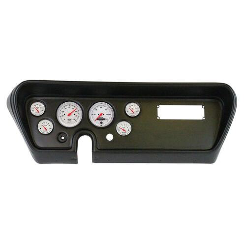 Autometer Direct Fit Dash Kit, (3 3/8" X2, 2 1/16" X4), Pontiac Gto 66, Arctic White, Arctic White