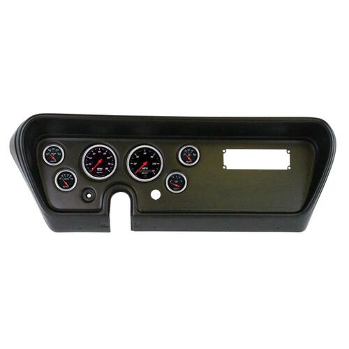 Autometer Direct Fit Dash Kit, (3 3/8" X2, 2 1/16" X4), Pontiac Gto 66, Designer Black, Designer Bla