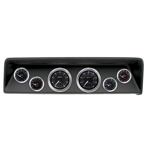 Autometer Direct Fit Dash Kit, (3 3/8" X2, 2 1/16" X4), Chevrolet Nova 66-67, Chrono, Chrono