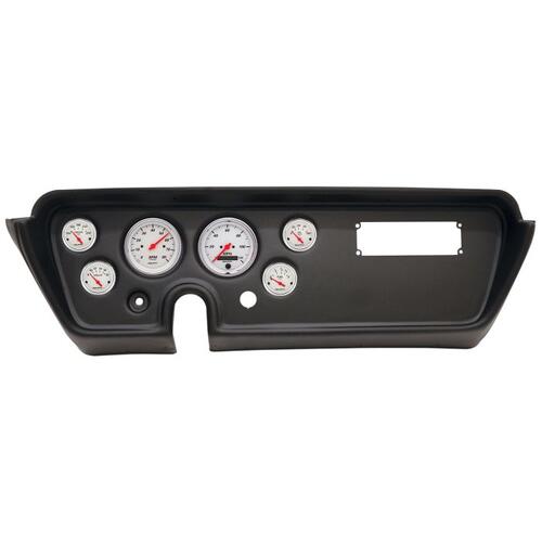 Autometer Direct Fit Dash Kit, (3 3/8" X2, 2 1/16" X4), Pontiac Gto/Lemans 67, Arctic White, Arctic