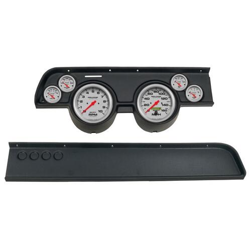 Autometer Direct Fit Dash Kit, (5" X2, 2 1/16" X4), Merc Cougar No Ac 67-68, Ultra-Lite, Ultra-Lite