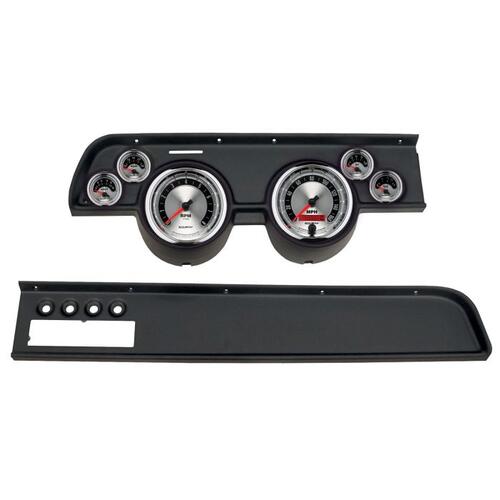 Autometer Direct Fit Dash Kit, (5" X2, 2 1/16" X4), Merc Cougar Ac 67-68, American Muscle, American