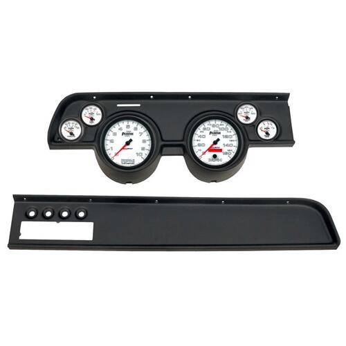 Autometer Direct Fit Dash Kit, (5" X2, 2 1/16" X4), Merc Cougar Ac 67-68, Phantom Ii, Phantom Ii