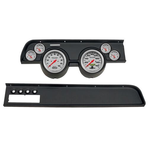 Autometer Direct Fit Dash Kit, (5" X2, 2 1/16" X4), Merc Cougar Ac 67-68, Ultra-Lite, Ultra-Lite