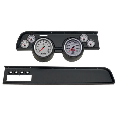 Autometer Direct Fit Dash Kit, (5" X2, 2 1/16" X4), Merc Cougar Ac 67-68, Ultra-Lite Ii, Ultra-Lite