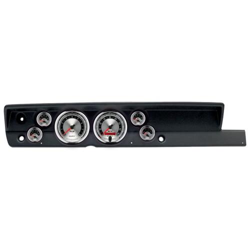 Autometer Direct Fit Dash Kit, (5" X2, 2 1/16" X4), Plym Cuda No Heat 67-69, American Muscle, Americ