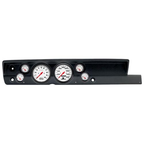 Autometer Direct Fit Dash Kit, (5" X2, 2 1/16" X4), Plym Cuda No Heat 67-69, Phantom, Phantom