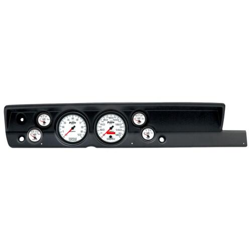 Autometer Direct Fit Dash Kit, (5" X2, 2 1/16" X4), Plym Cuda No Heat 67-69, Phantom Ii, Phantom Ii