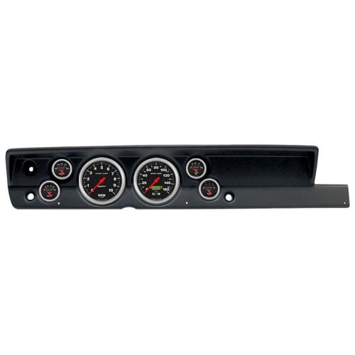 Autometer Direct Fit Dash Kit, (5" X2, 2 1/16" X4), Plym Cuda No Heat 67-69, Sport-Comp, Sport-Comp