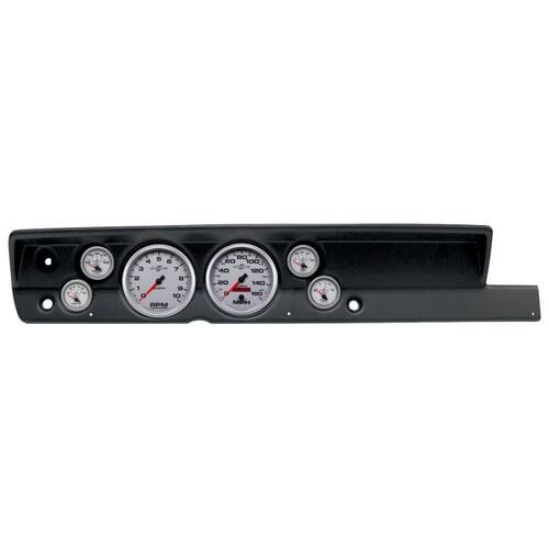 Autometer Direct Fit Dash Kit, (5" X2, 2 1/16" X4), Plym Cuda No Heat 67-69, Ultra-Lite Ii, Ultra-Li