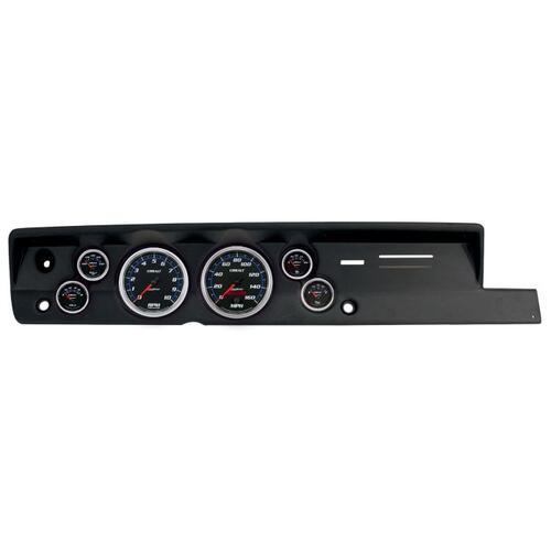 Autometer Direct Fit Dash Kit, (5" X2, 2 1/16" X4), Plym Cuda Heat 67-69, Cobalt, Cobalt