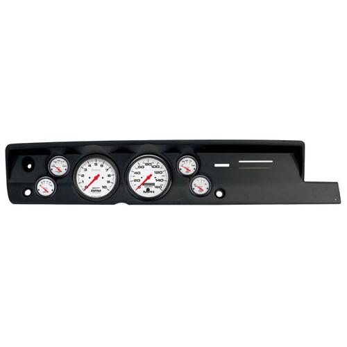Autometer Direct Fit Dash Kit, (5" X2, 2 1/16" X4), Plym Cuda Heat 67-69, Phantom, Phantom