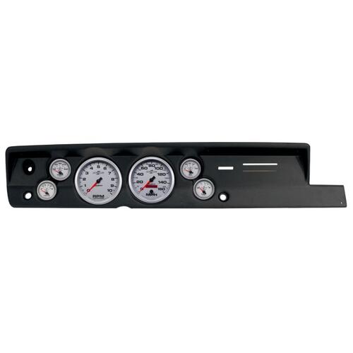 Autometer Direct Fit Dash Kit, (5" X2, 2 1/16" X4), Plym Cuda Heat 67-69, Ultra-Lite Ii, Ultra-Lite