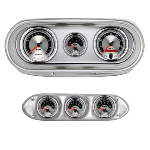 Autometer Direct Fit Dash Kit, Nova 62-65, Tach/Mph/Fuel/Oilp/Wtmp/Volt, American Muscle, American M