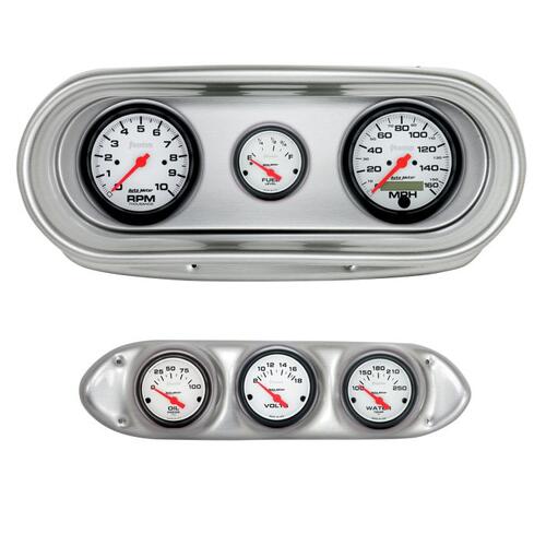 Autometer Direct Fit Dash Kit, Nova 62-65, Tach/Mph/Fuel/Oilp/Wtmp/Volt, Phantom, Phantom
