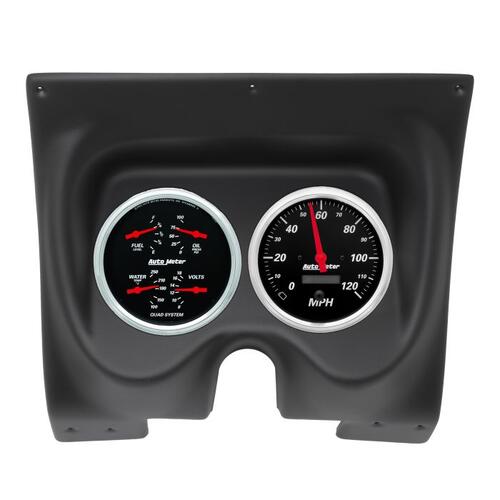 Autometer Direct Fit Dash Kit, 2 Pc, Camaro/Firebird 67-68, Designer Black, Designer Black