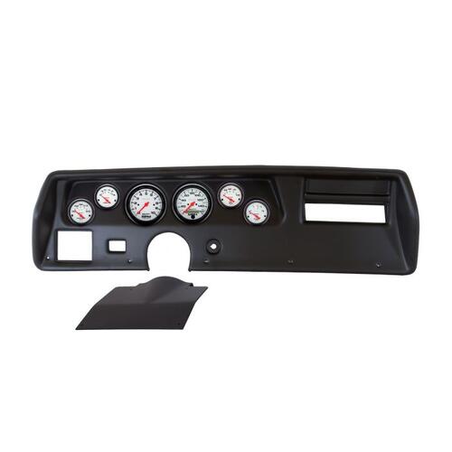 Autometer Direct Fit Dash Kit, Chevelless/Elcamino/Monte 70-72, Rpm/Mph/Fuel/Oilp/Wtmp/Bat, Phantom,