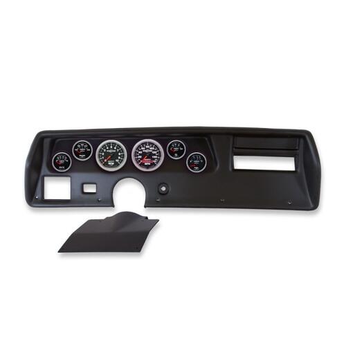 Autometer Direct Fit Dash Kit, Chevelless/Elcamino/Monte 70-72, Rpm/Mph/Fuel/Oilp/Wtmp/Bat, Sport-Co