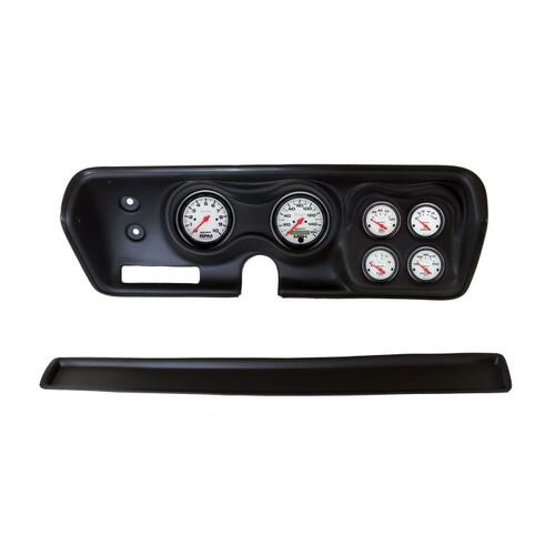 Autometer Direct Fit Dash Kit, Bbody/Chrgr/Gtx/Rdrnr/Sat 71-74, Rpm/Mph/Fuel/Oilp/Wtmp/Bat, Phantom,
