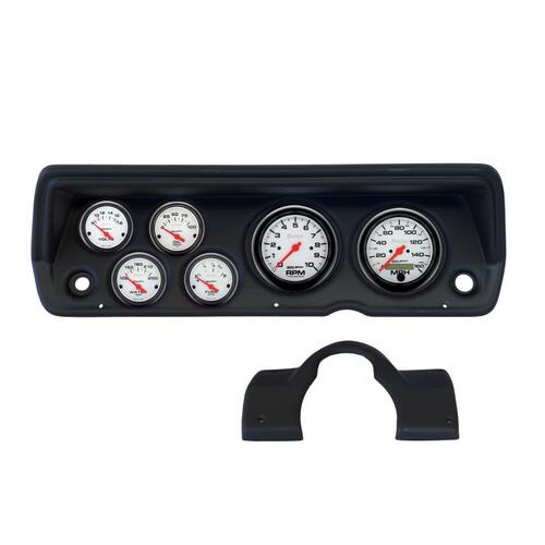 Autometer Direct Fit Dash Kit, Abody/Duster/Demon/Dart 70-76, Tach/Mph/Fuel/Oilp/Wtmp/Volt, Phantom,