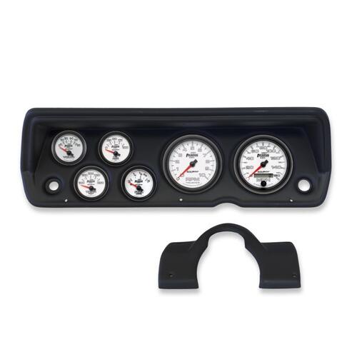 Autometer Direct Fit Dash Kit, Abody/Duster/Demon/Dart 70-76, Tach/Mph/Fuel/Oilp/Wtmp/Volt, Phantom