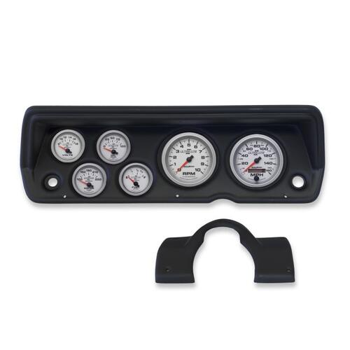 Autometer Direct Fit Dash Kit, Abody/Duster/Demon/Dart 70-76, Tach/Mph/Fuel/Oilp/Wtmp/Volt, Ultra-Li