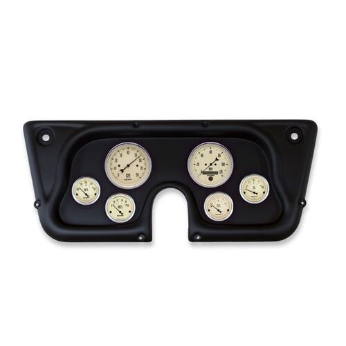 Autometer Direct Fit Dash Kit, Chevy Trk C/K/K5/Subrbn 67-72, Tach/Mph/Fuel/Oilp/Wtmp/Volt, Antique