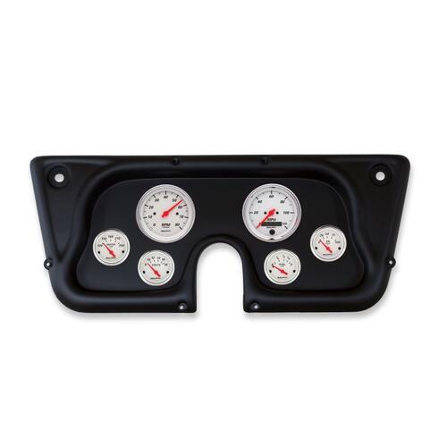 Autometer Direct Fit Dash Kit, Chevy Trk C/K/K5/Subrbn 67-72, Tach/Mph/Fuel/Oilp/Wtmp/Volt, Arctic W